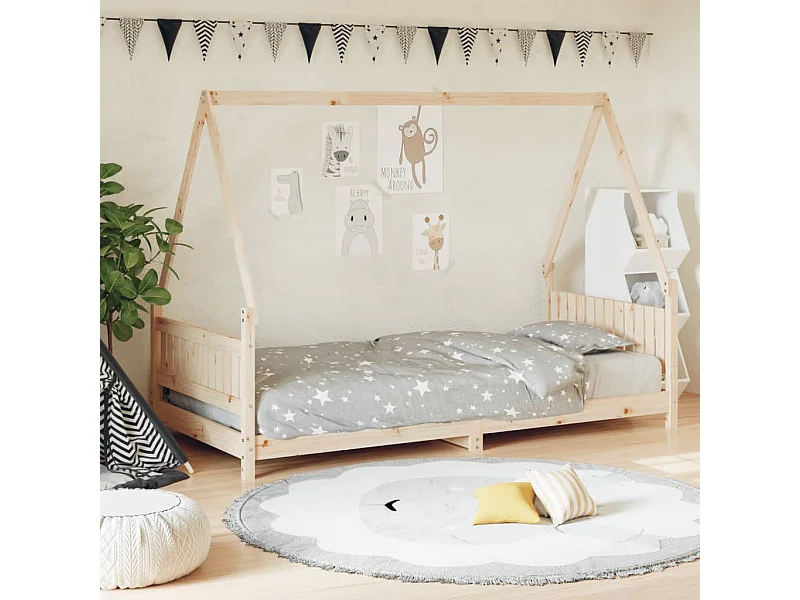 Cadre de lit pour enfant 90x190 cm Bois de pin massif