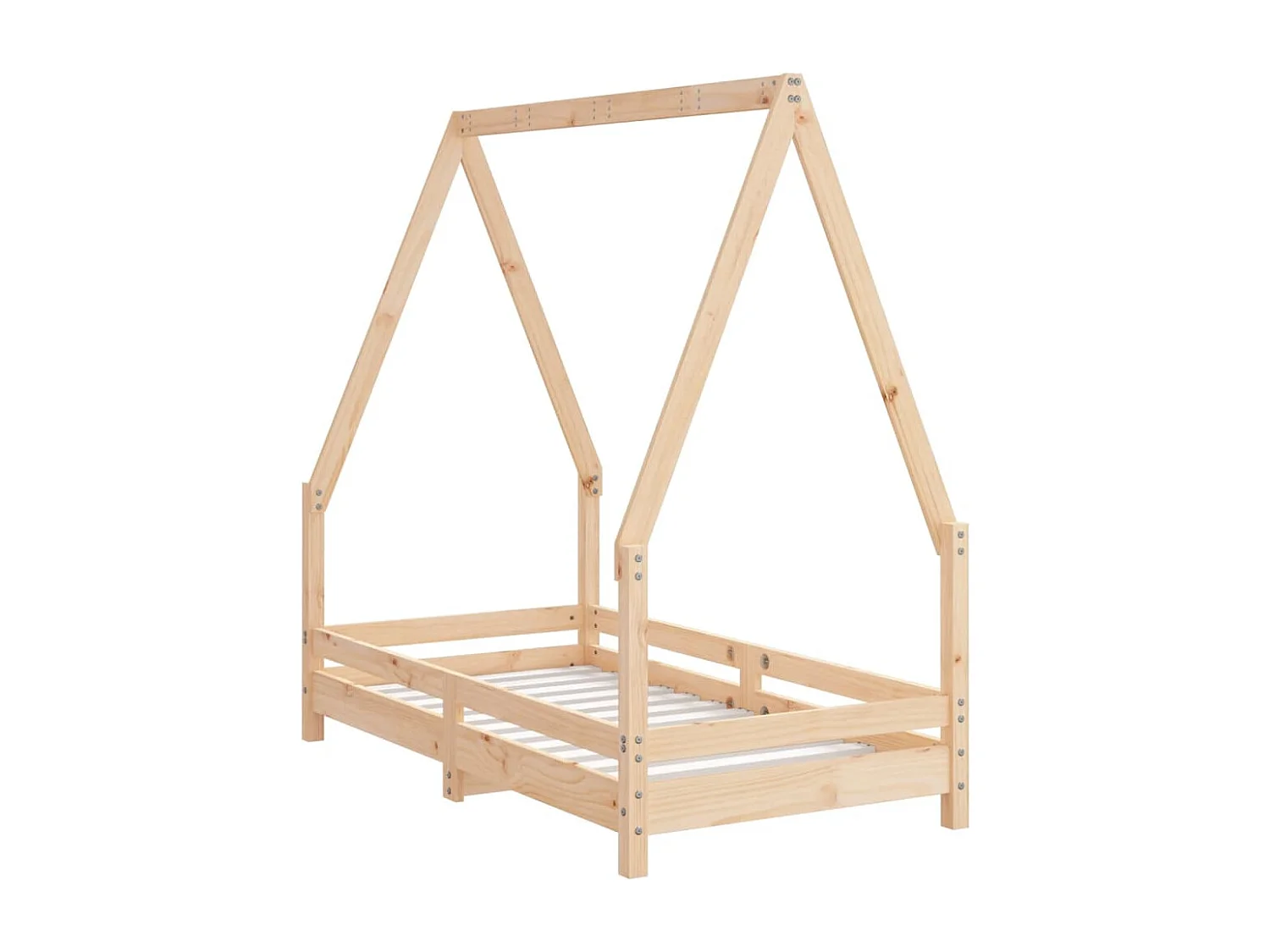 Kinderbettgestell 70x140 cm aus massivem Kiefernholz