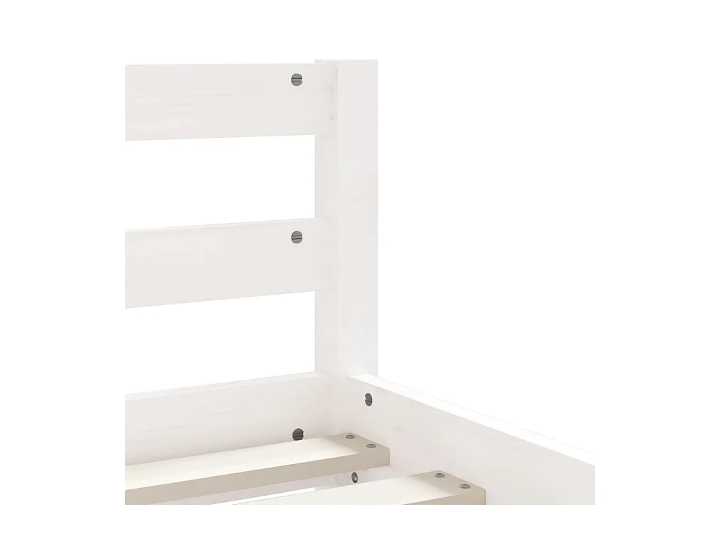 Estructura de cama infantil con cajones de madera maciza de pino blanco 80x200 cm