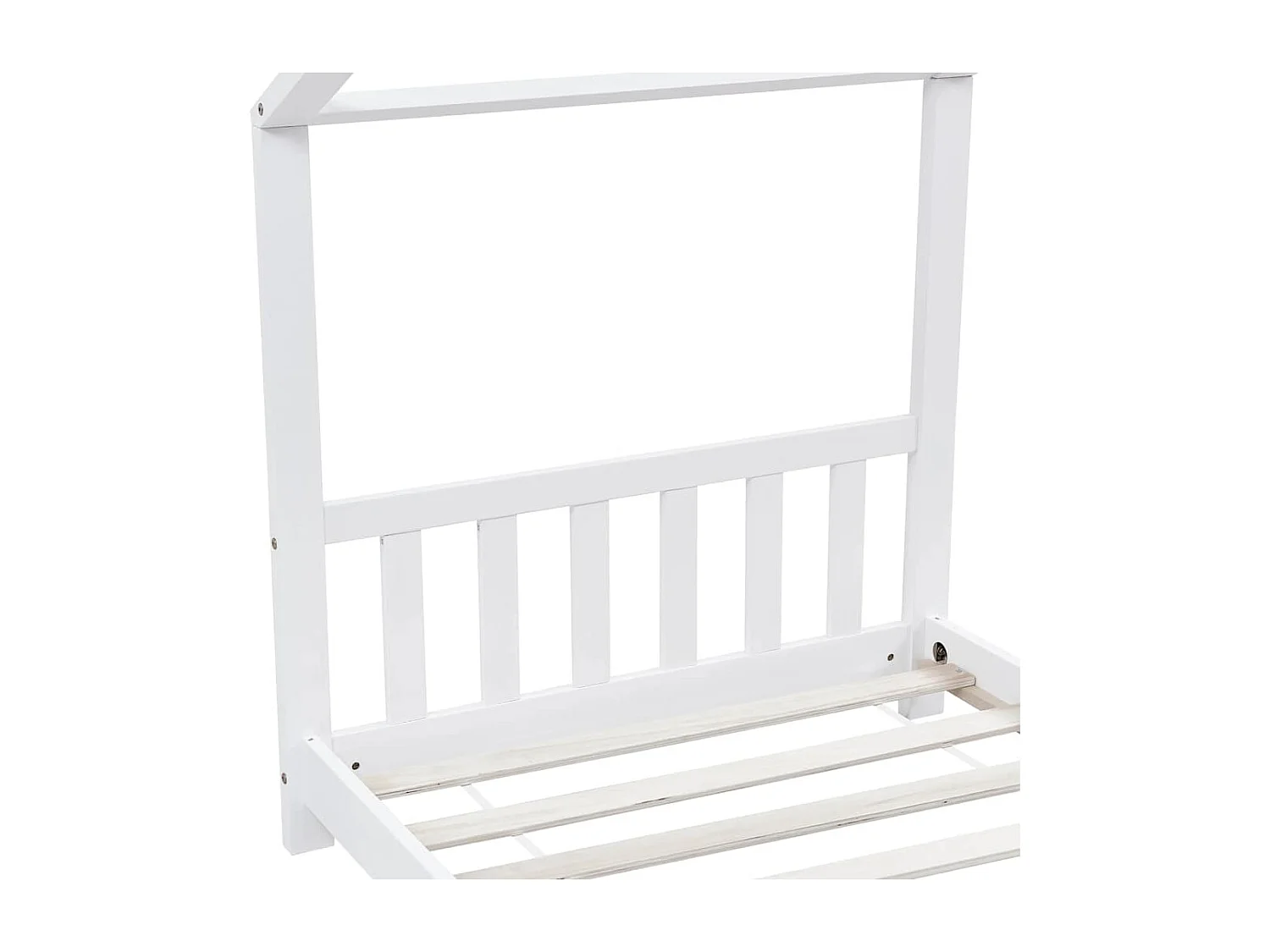 Estrutura de cama infantil Branco Madeira maciça de pinho 90 x 200 cm