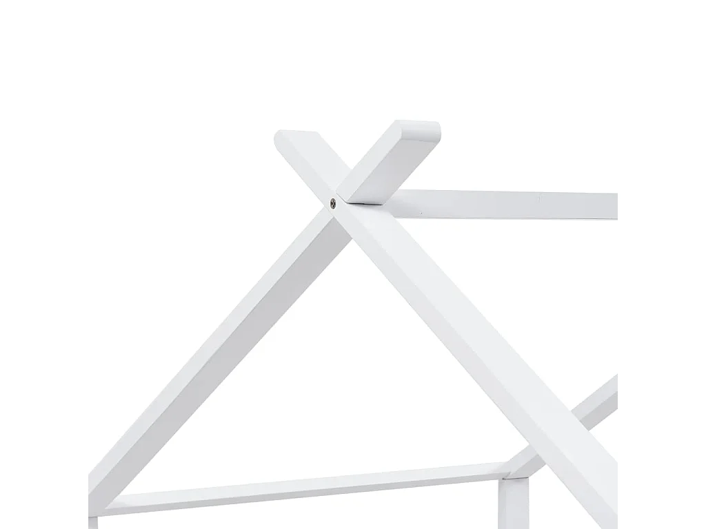 Estrutura de cama infantil Branco Madeira maciça de pinho 90 x 200 cm