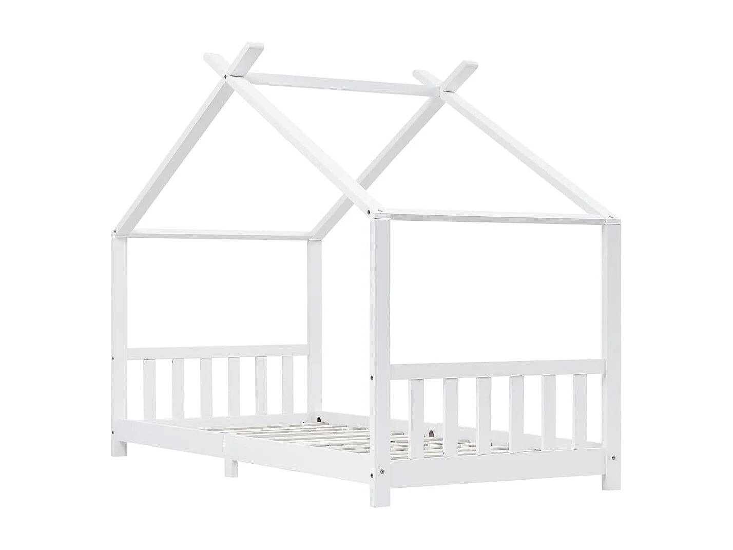 Struttura letto per bambini Bianco Legno massello di pino 90 x 200 cm