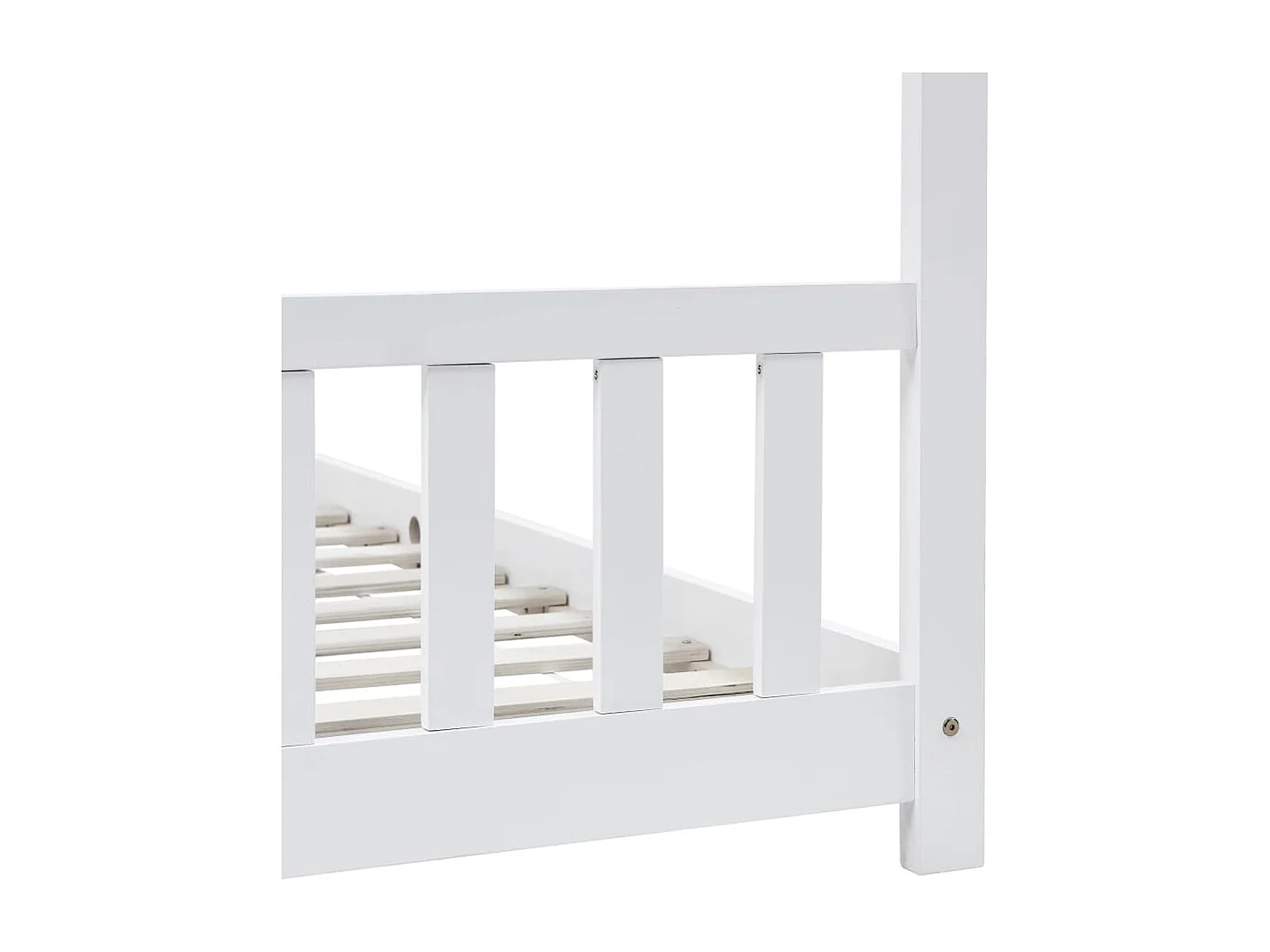 Struttura letto per bambini Bianco Legno massello di pino 90 x 200 cm