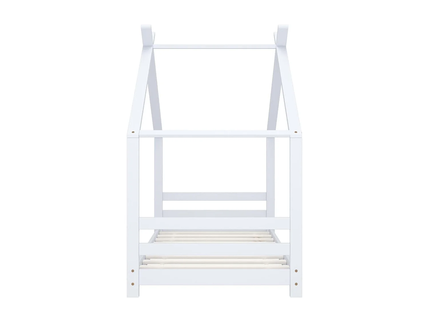 Estructura de cama infantil Blanco Madera maciza de pino 80x160 cm