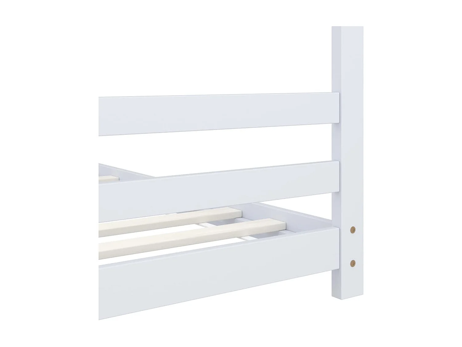 Estructura de cama infantil Blanco Madera maciza de pino 80x160 cm