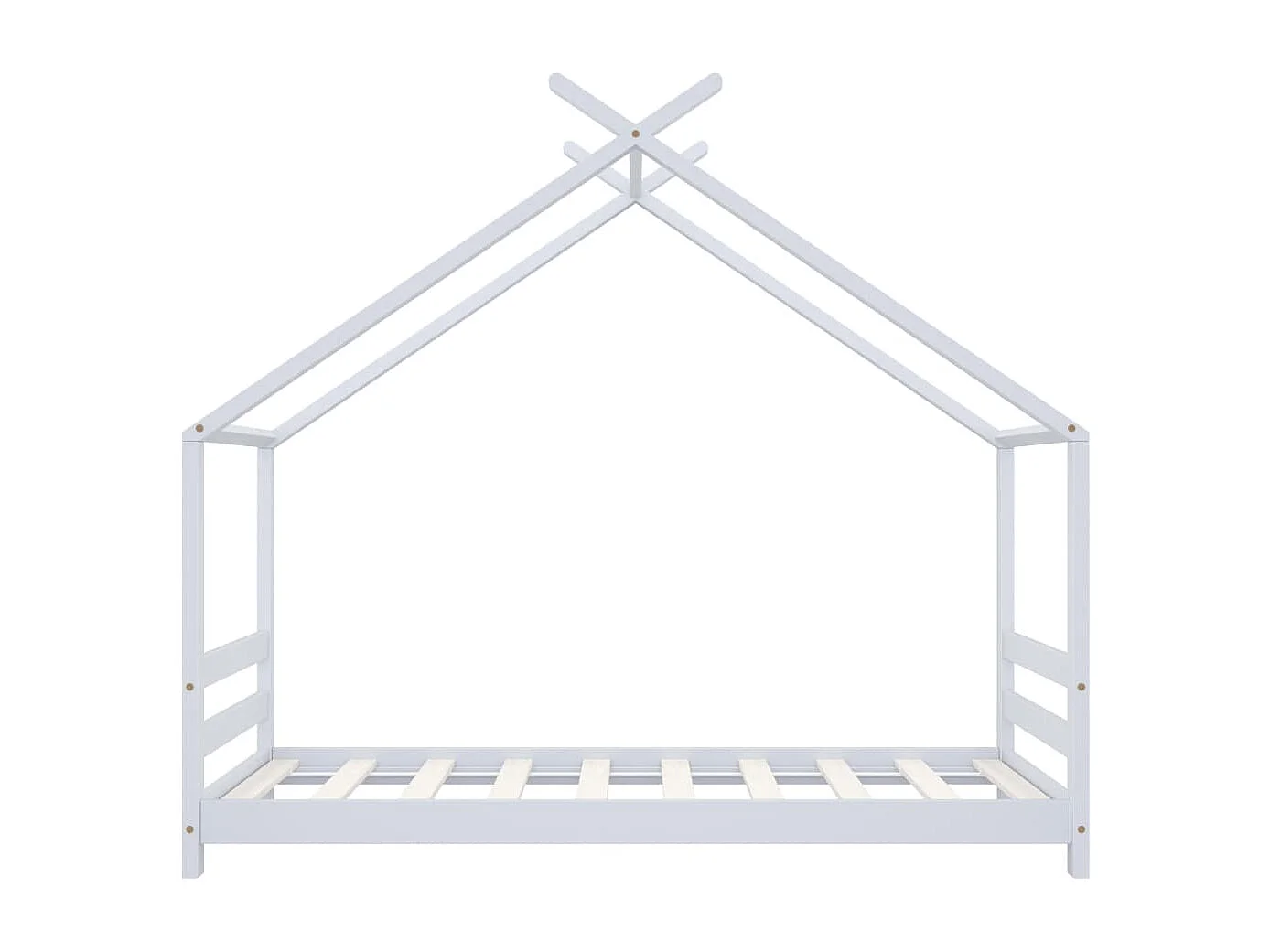Cadre de lit d'enfant Blanc Bois de pin massif 80x160 cm