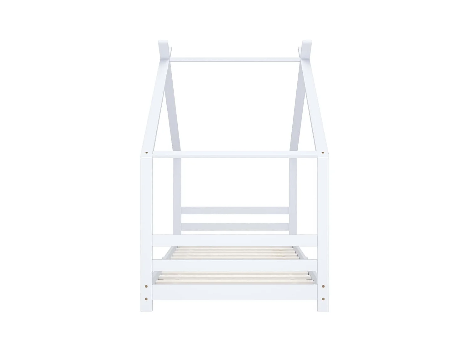 Cadre de lit d'enfant Blanc Bois de pin massif 90x200 cm