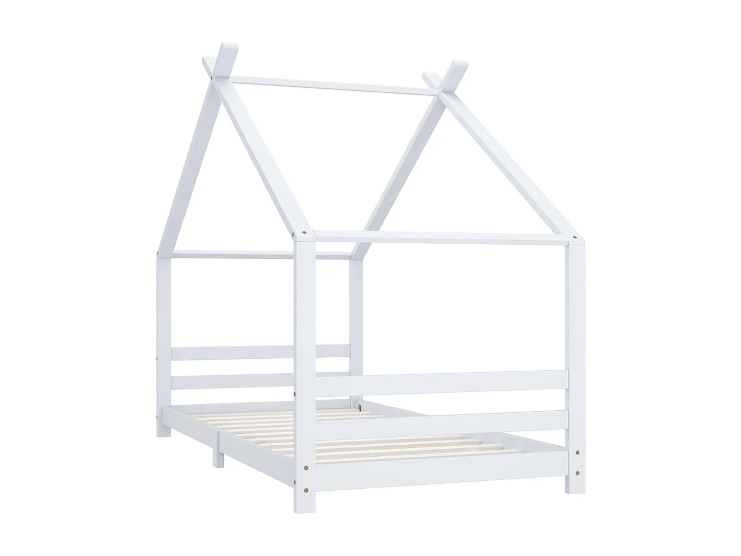 Struttura letto per bambini Bianco Legno di pino massiccio 90x200 cm