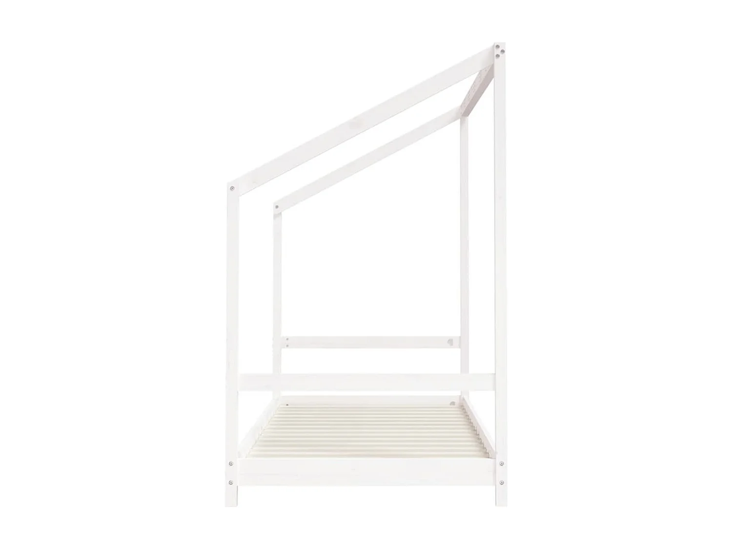 Estructura de cama infantil blanca 90x190 cm madera maciza de pino