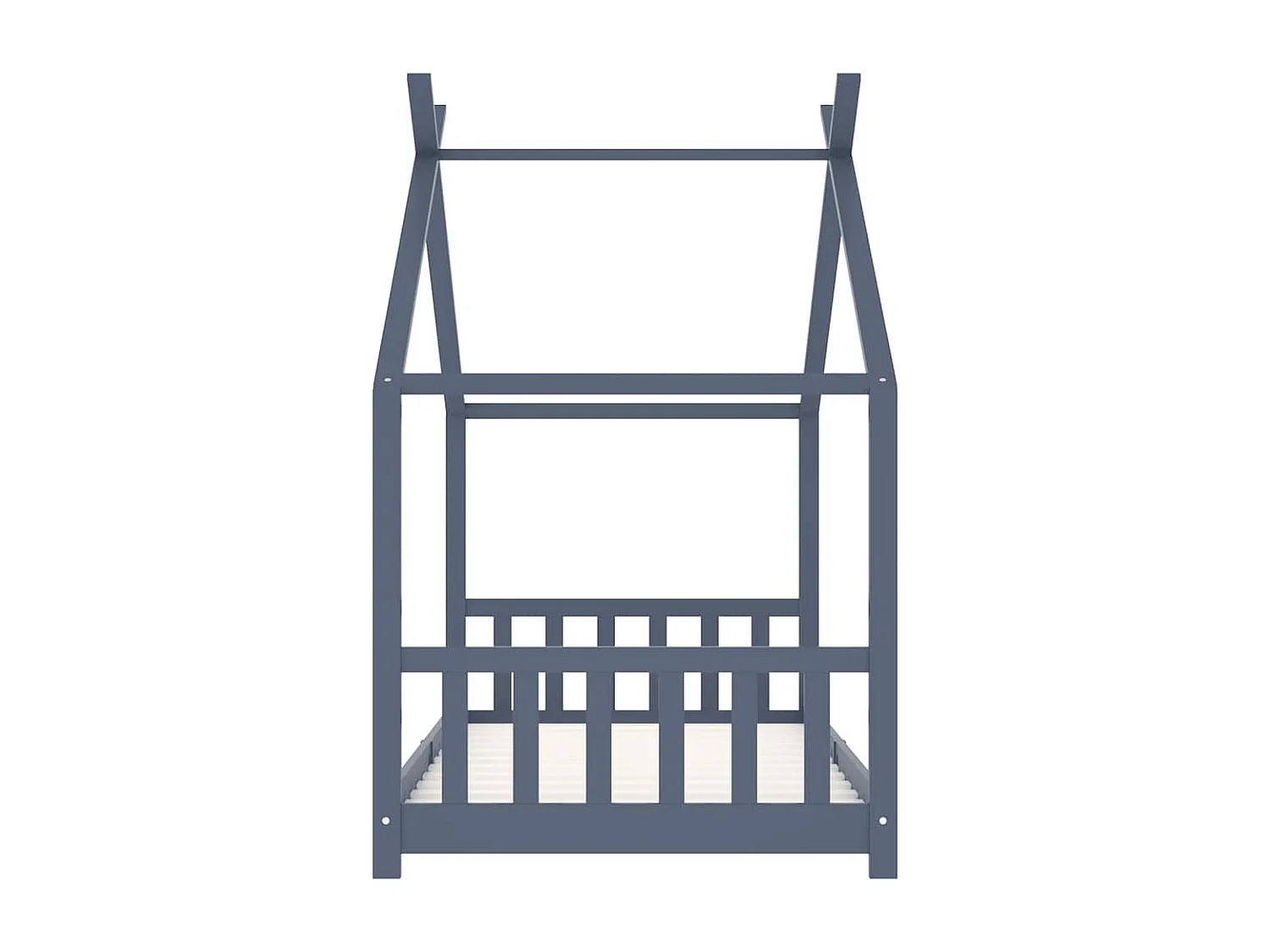 Struttura letto per bambini Grigio Legno massello di pino 90 x 200 cm