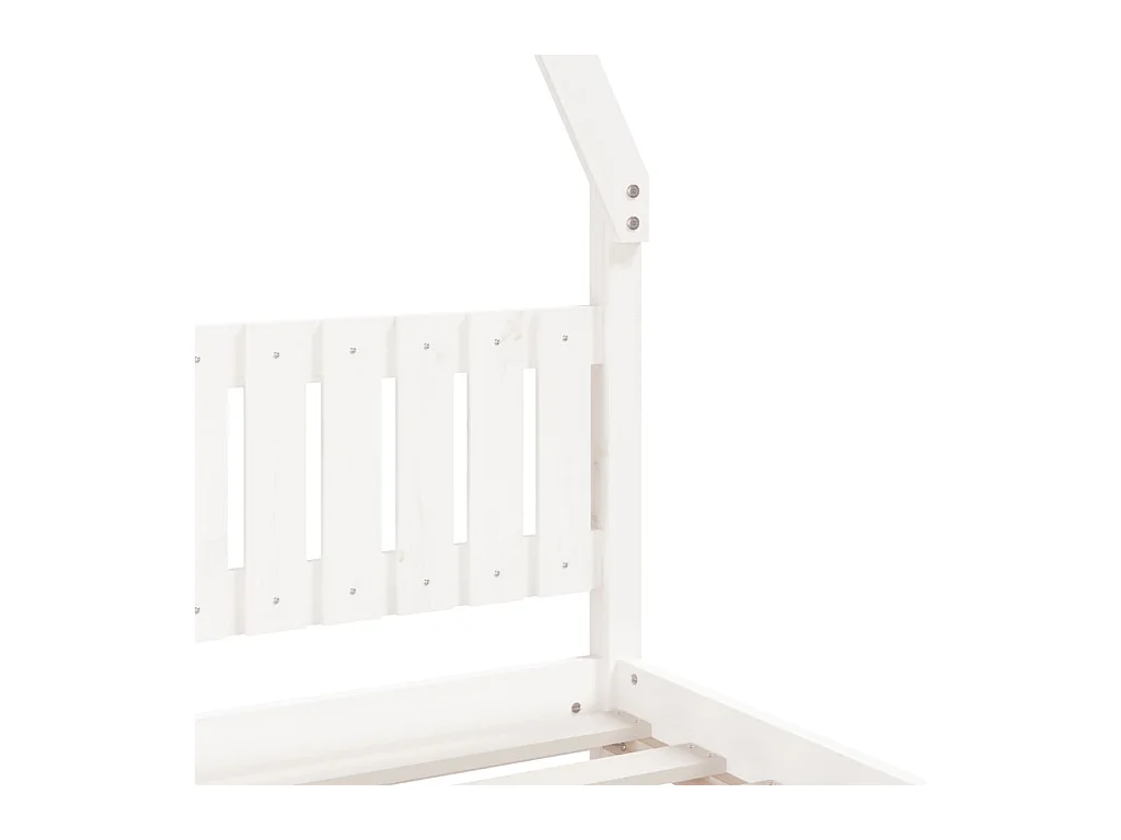 Cadre de lit pour enfants blanc 90x190 cm bois de pin massif