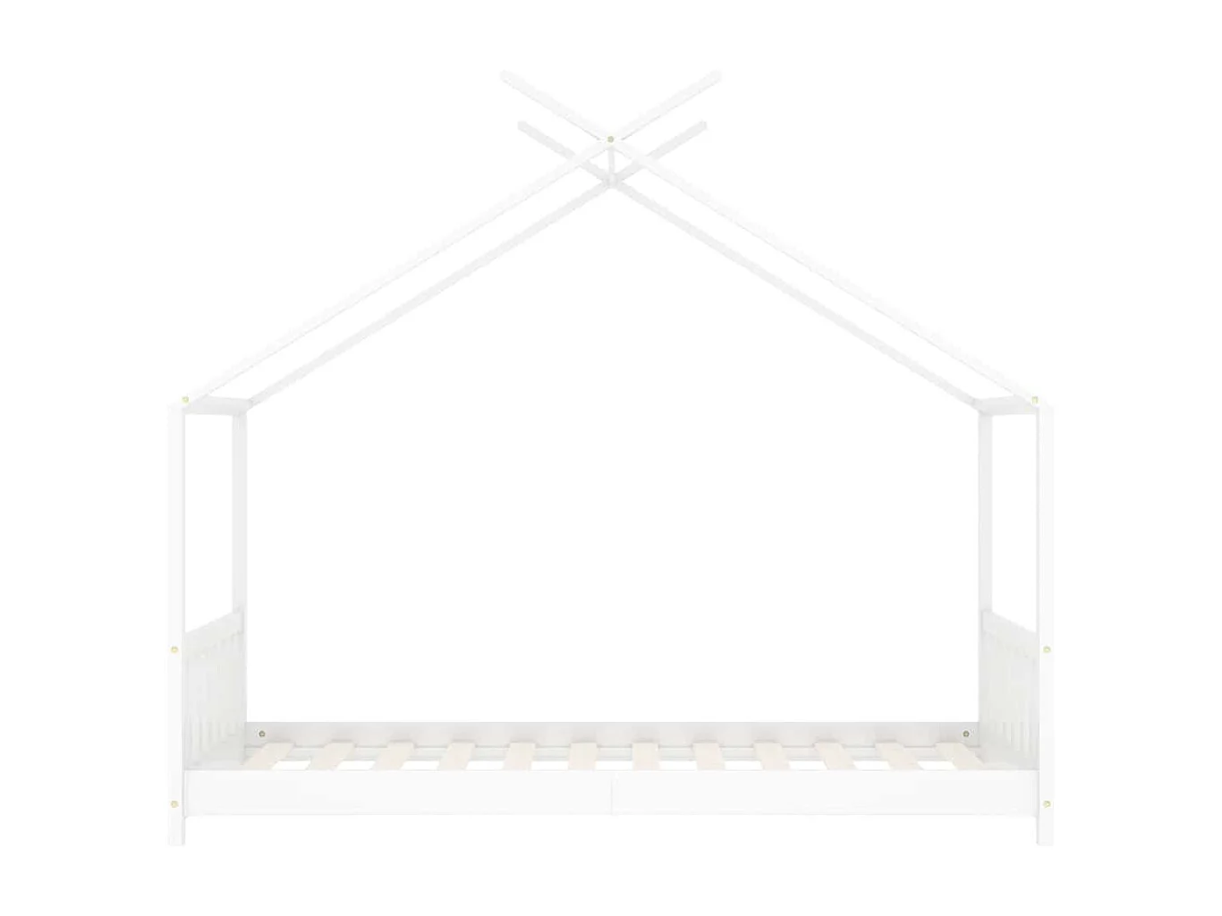 Struttura letto per bambini Bianco Legno di pino massiccio 70x140 cm