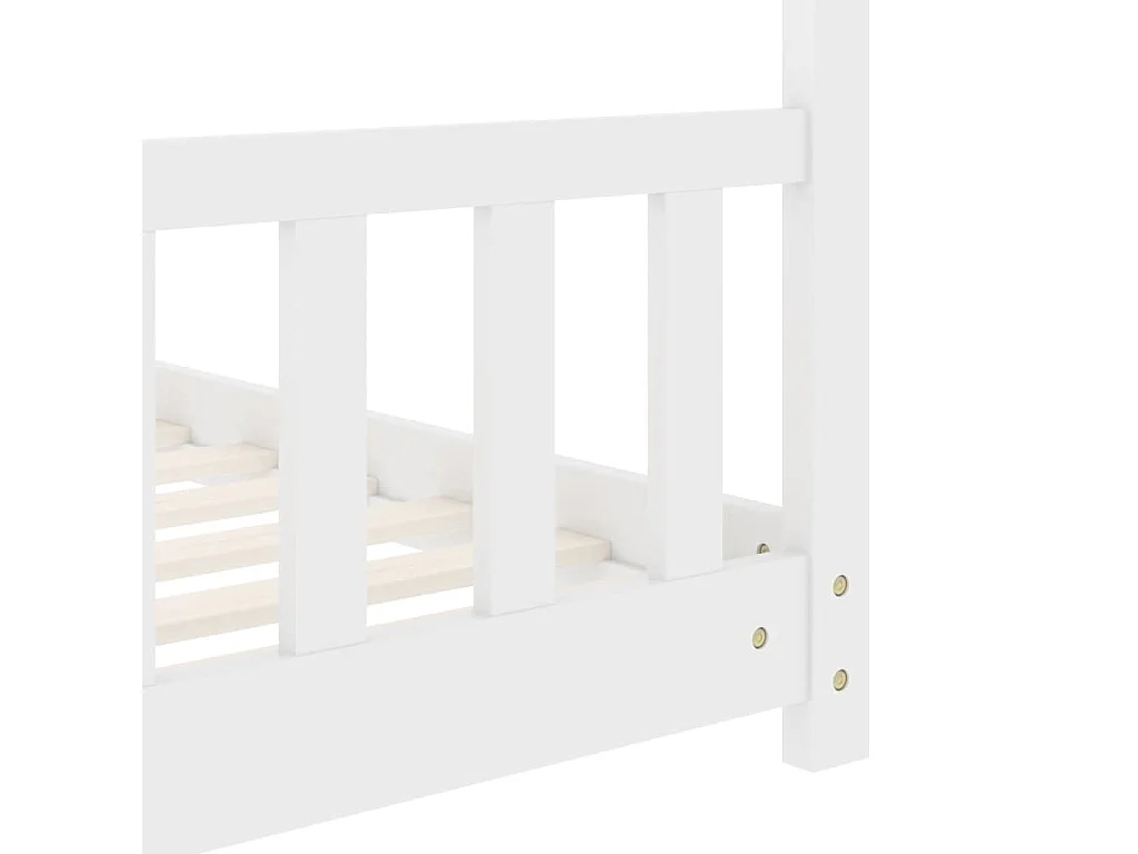 Struttura letto per bambini Bianco Legno di pino massiccio 70x140 cm