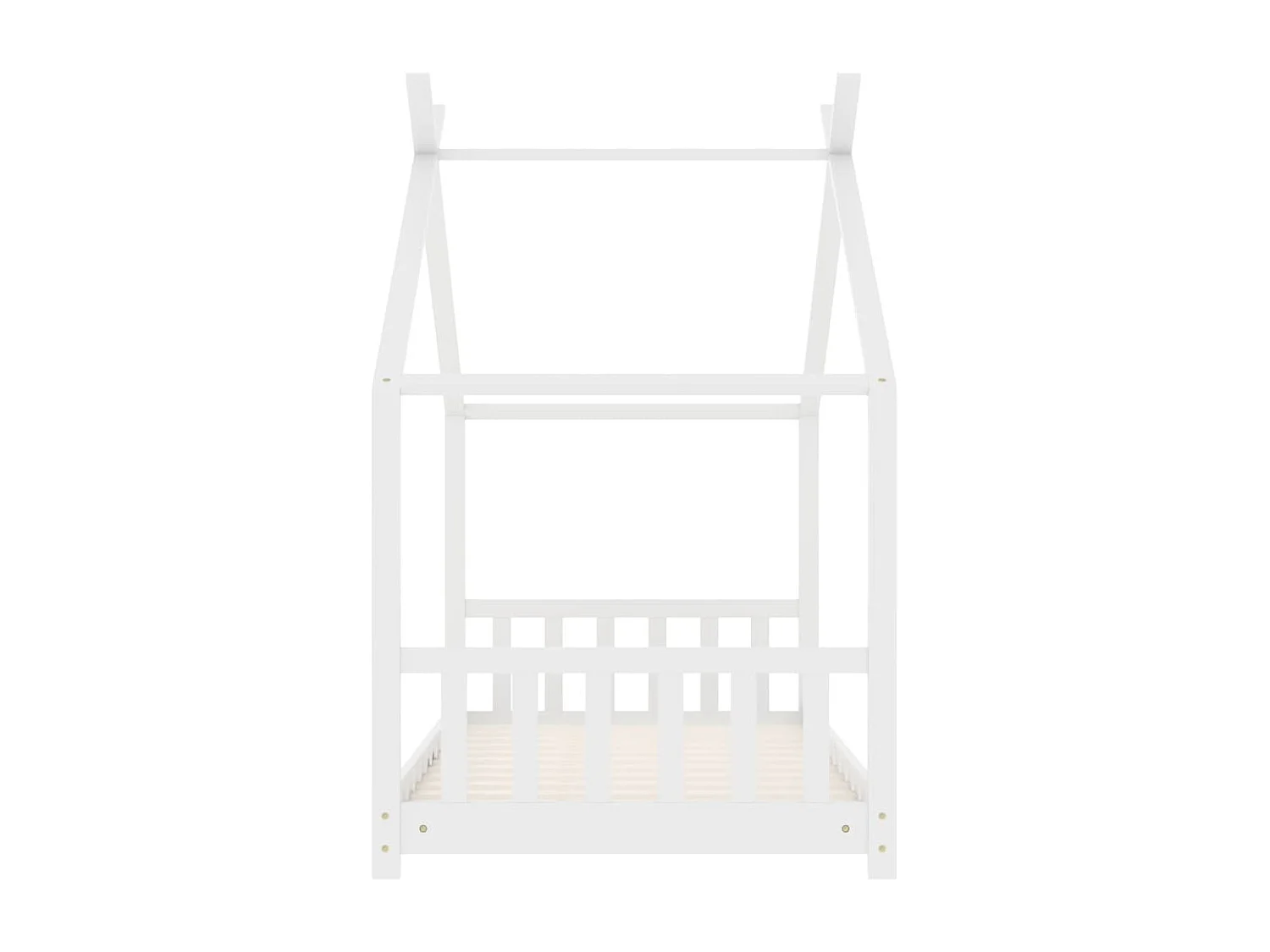 Kinderbettgestell Weiß Massives Kiefernholz 70x140 cm