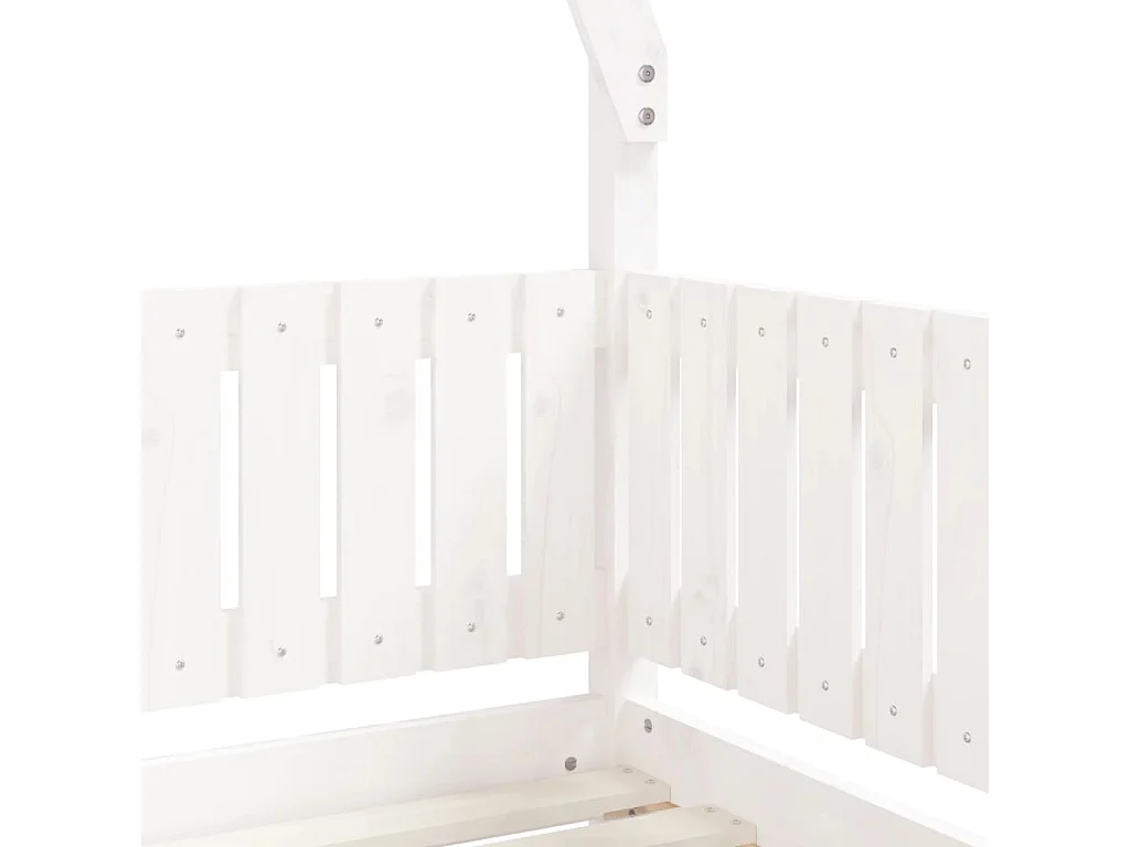 Cadre de lit pour enfant blanc 70x140 cm bois de pin massif