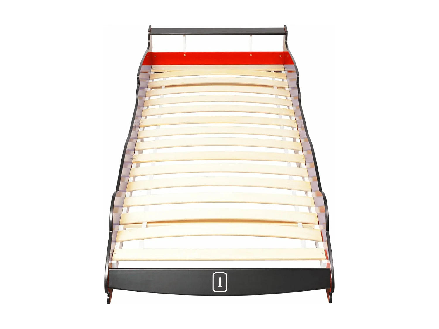 Lit voiture de course pour enfants 90 x 200 cm Rouge