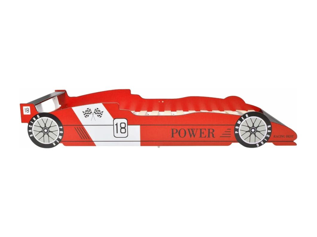 Cama infantil de coche de carreras 90 x 200 cm Rojo