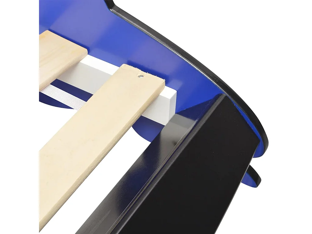 Lit voiture de course pour enfants avec LED 90 x 200 cm Bleu