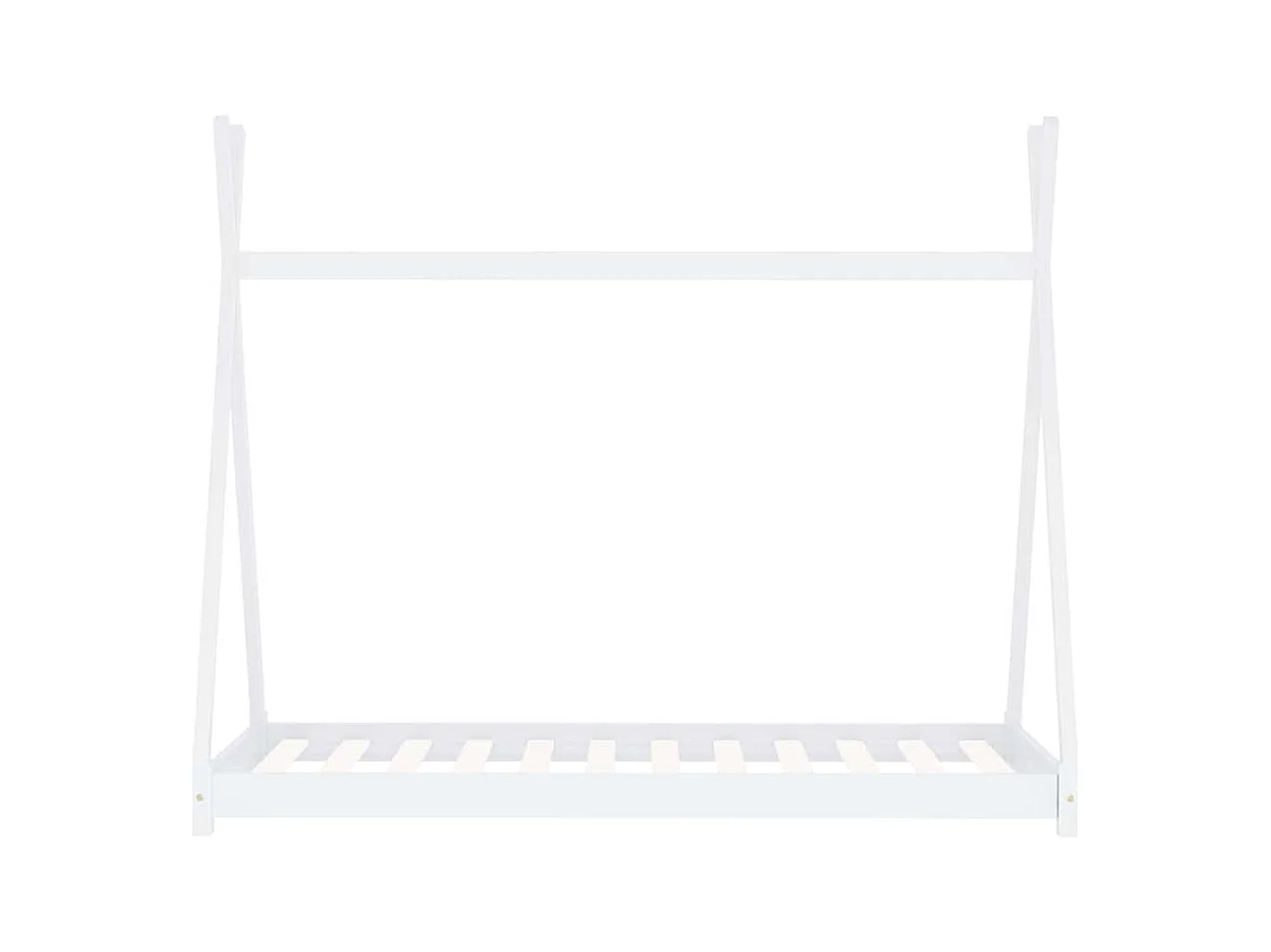 Kinderbettgestell Weiß Massives Kiefernholz 70x140 cm