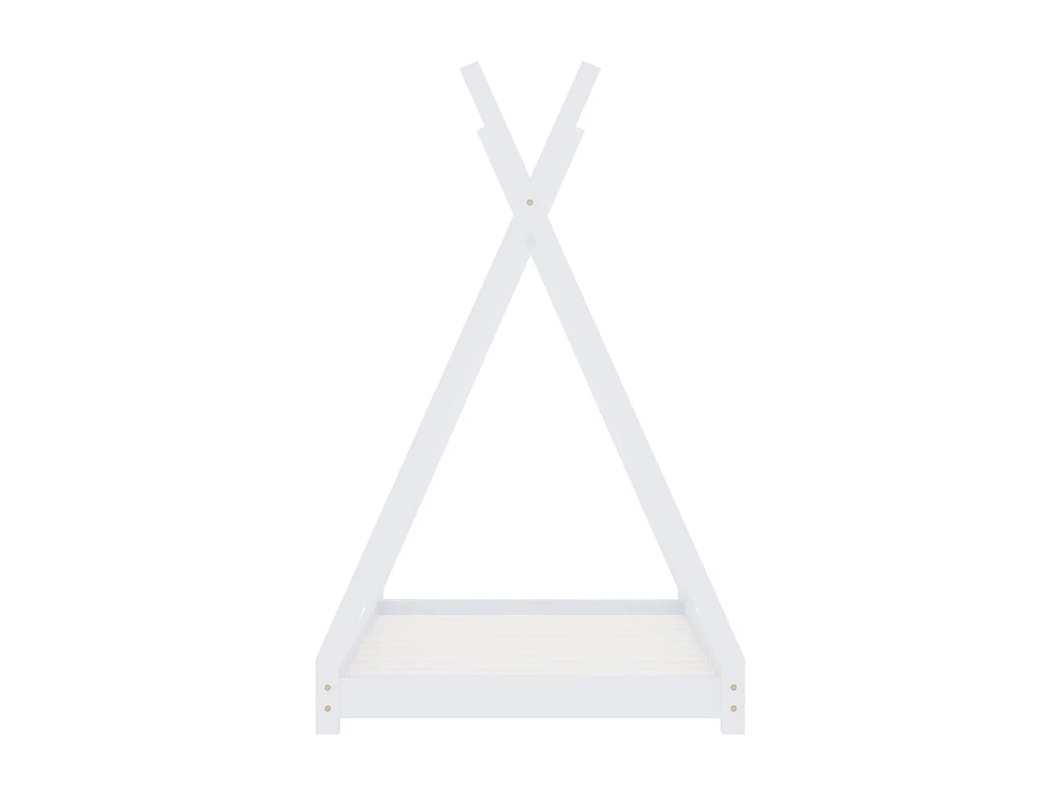 Cadre de lit d'enfant Blanc Bois de pin massif 70x140 cm