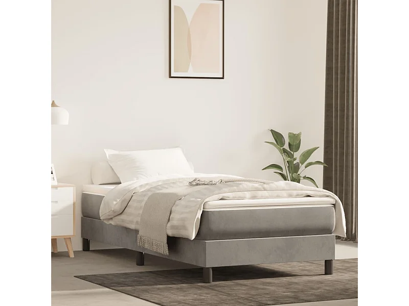 Matelas de lit à ressorts ensachés 90x220x20 cm velours