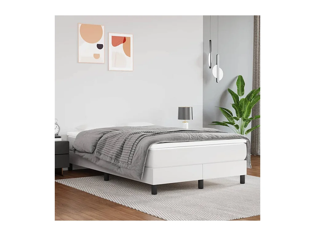 Matelas de lit à ressorts ensachés Blanc 120x200x20 cm