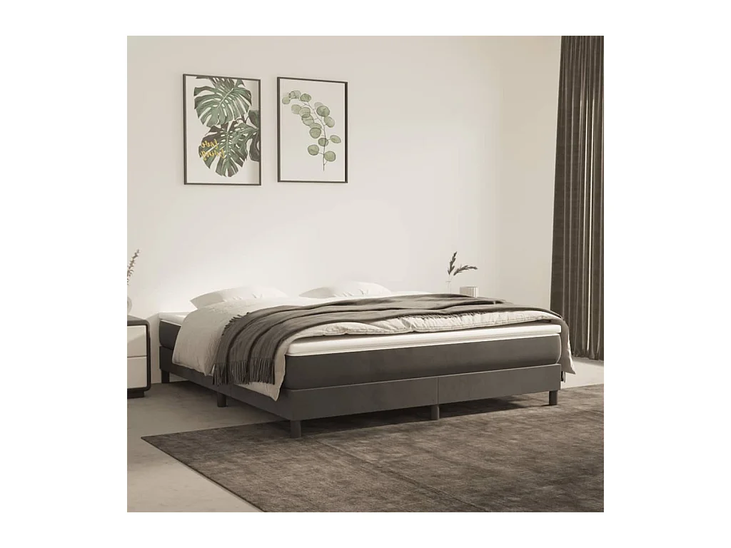 Matelas de lit à ressorts ensachés 160x210x20 cm velours