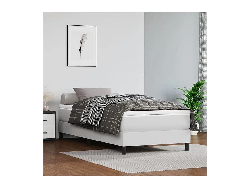 Matelas de lit à ressorts ensachés blanc 120x190x20 cm