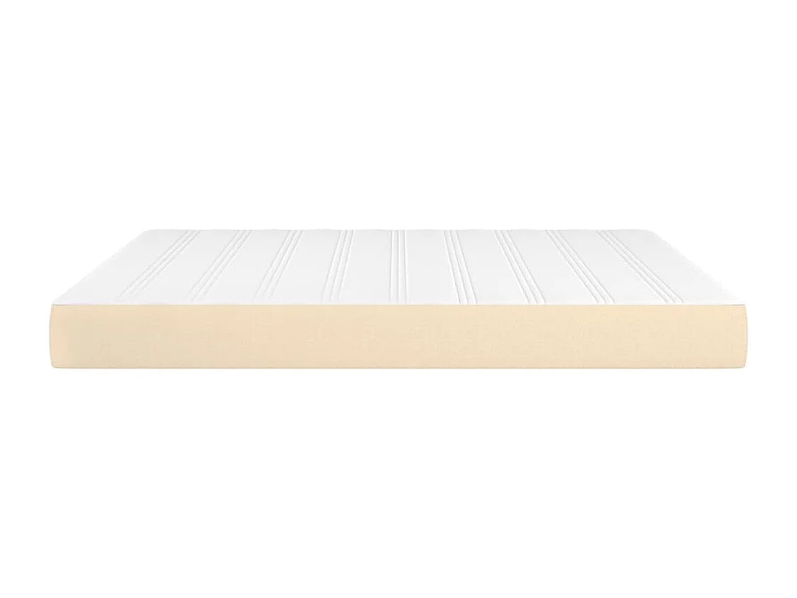 Matelas de lit à ressorts ensachés Crème 160x200x20 cm Tissu