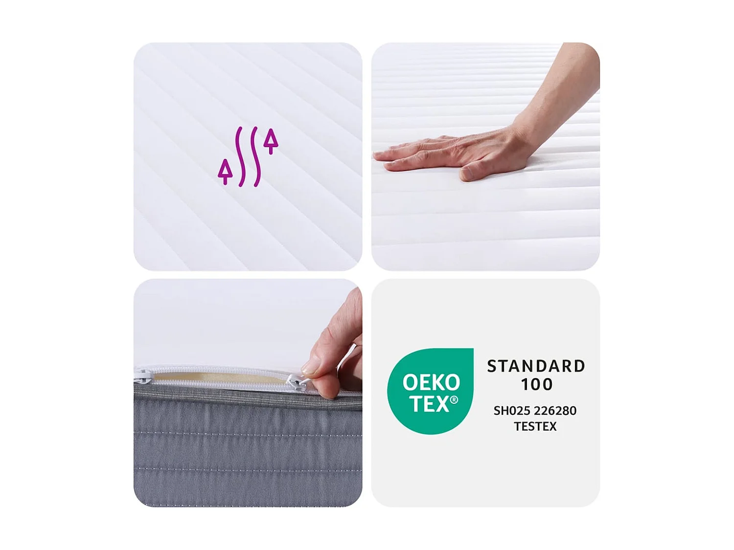 Matelas en mousse moyennement doux 140x190 cm