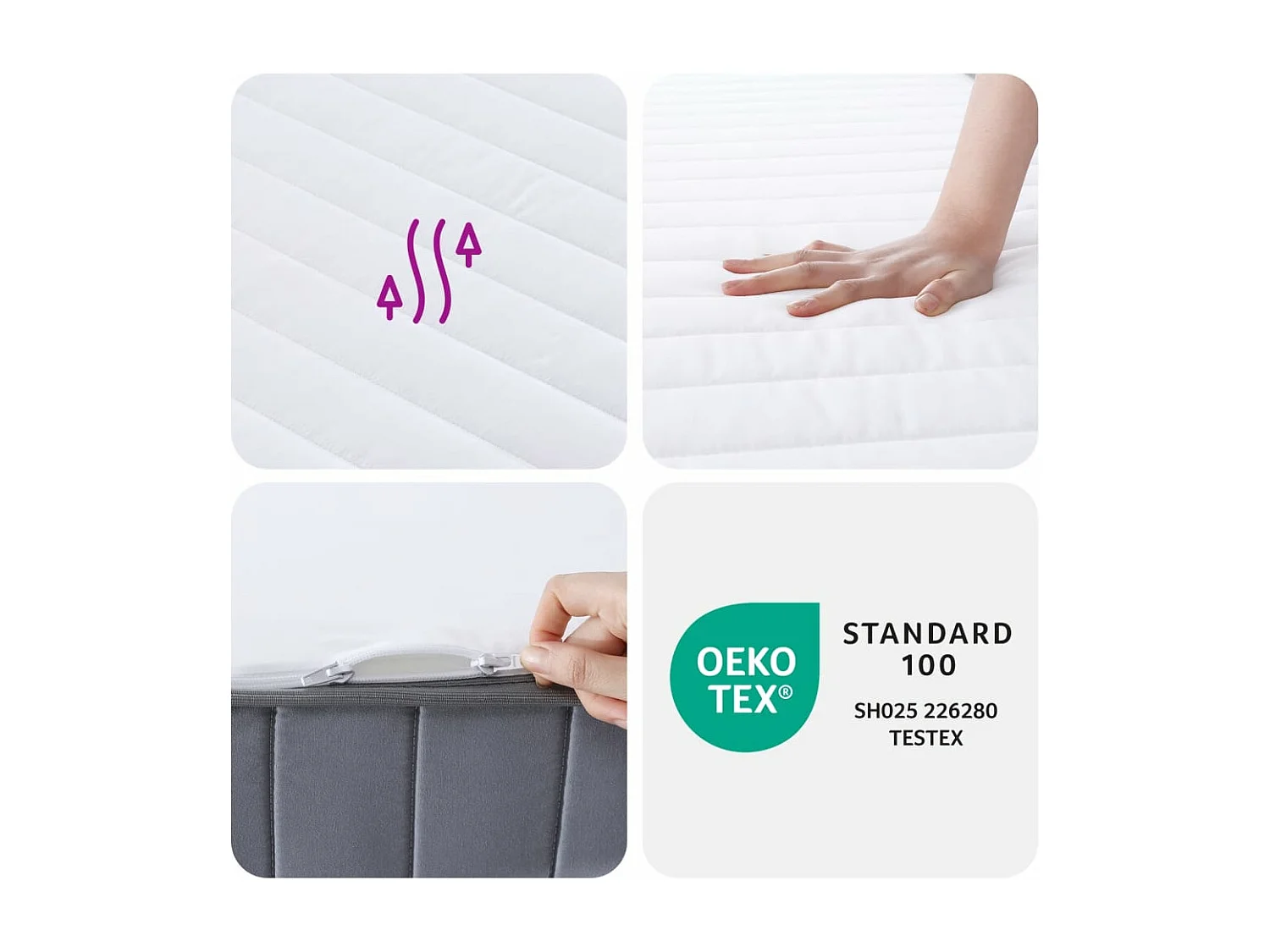 Matelas en mousse moyennement doux 100x200 cm