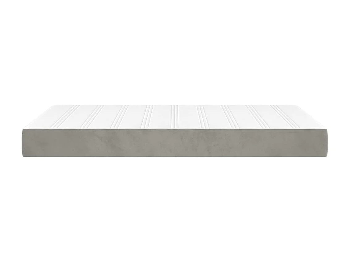 Matelas de lit à ressorts ensachés Gris clair 120x200x20 cm