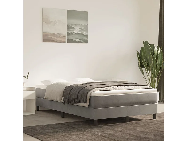 Materasso per letto a molle insacchettate Grigio chiaro 120x200x20 cm