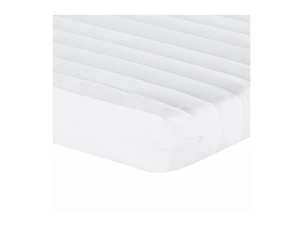 Matelas en mousse blanc 90x210 cm 7 zones dureté 20 ILD