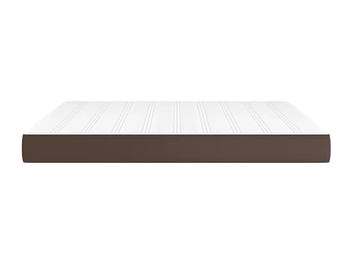 Matelas de lit à ressorts ensachés Marron 160x200x20 cm