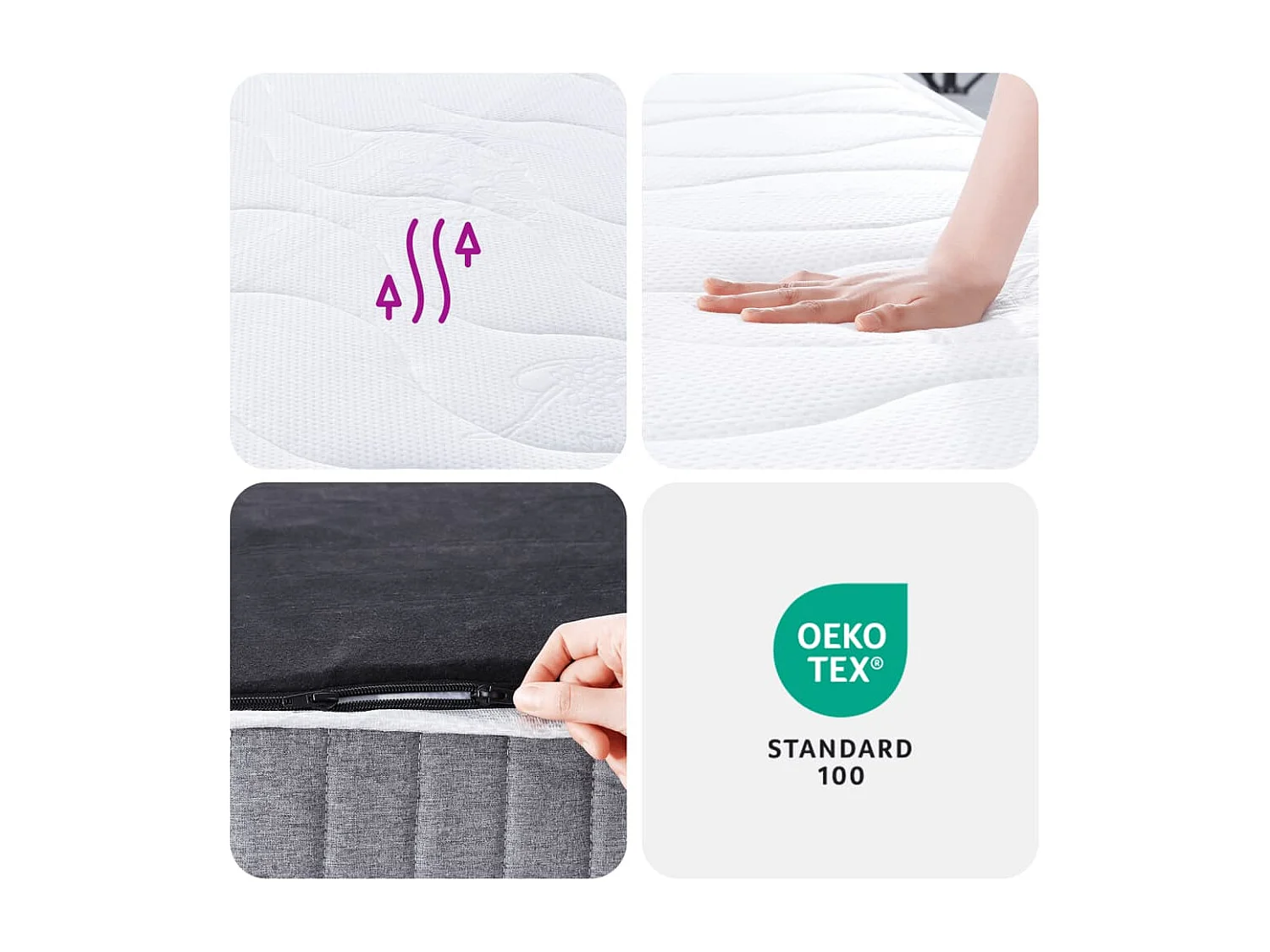 Materasso medio a molle insacchettate 140x200 cm