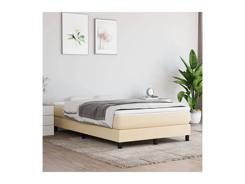 Matelas de lit à ressorts ensachés Crème 120x200x20 cm Tissu