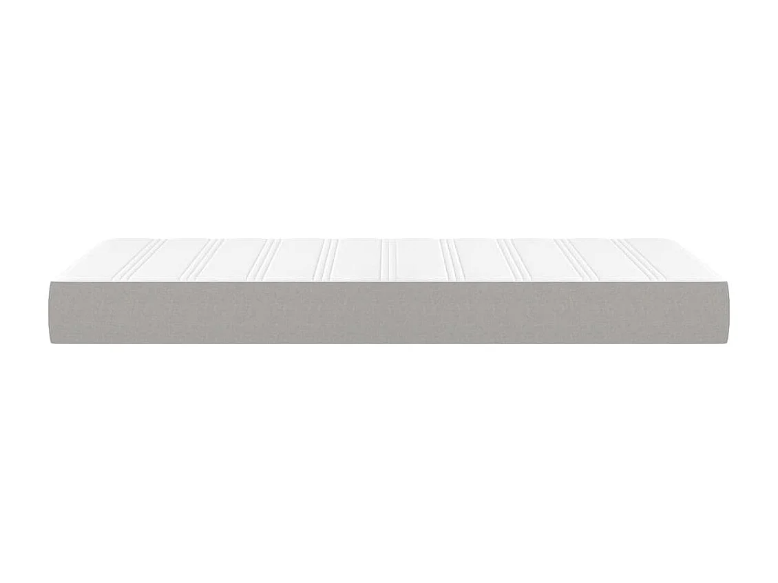 Matelas de lit à ressorts ensachés Gris clair 80x200x20cm Tissu