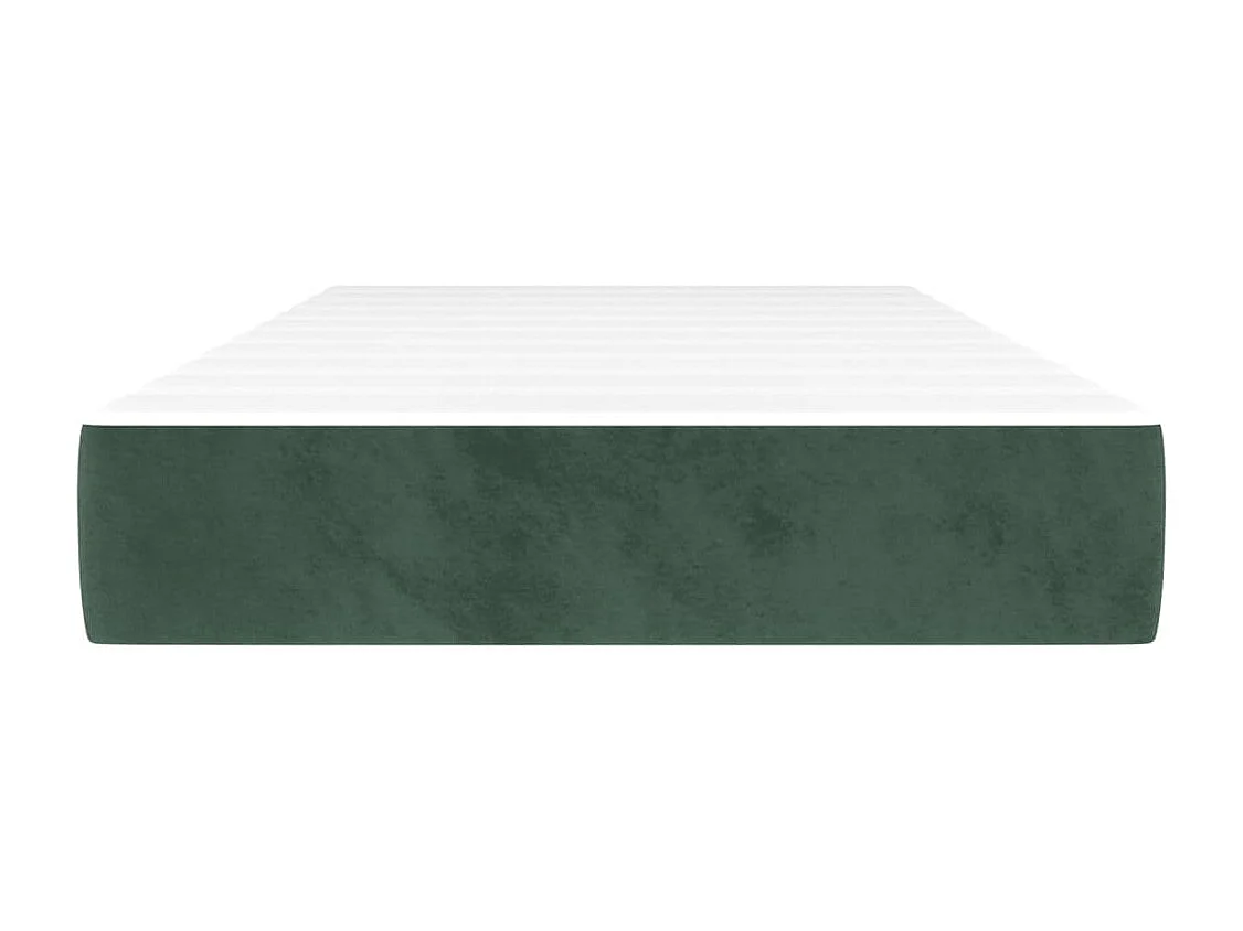 Matelas de lit à ressorts ensachés Vert foncé 100x200x20 cm