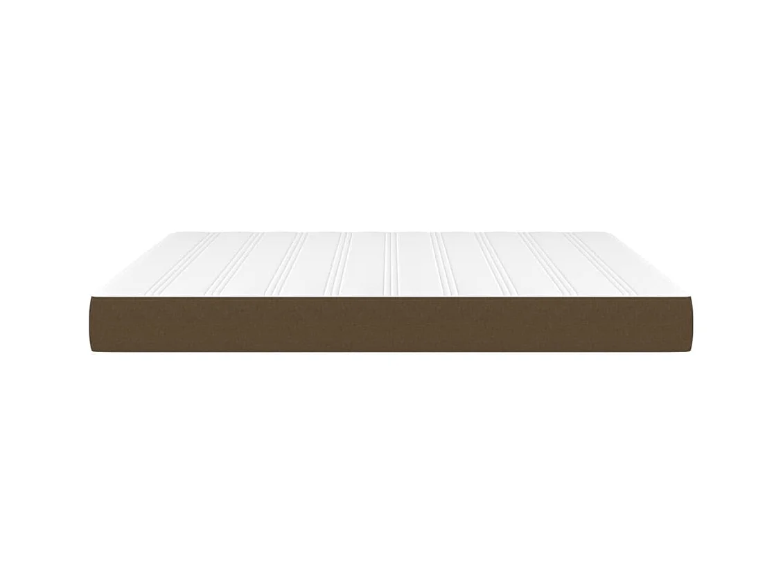 Matelas de lit à ressorts ensachés Marron foncé 180x200x20 cm