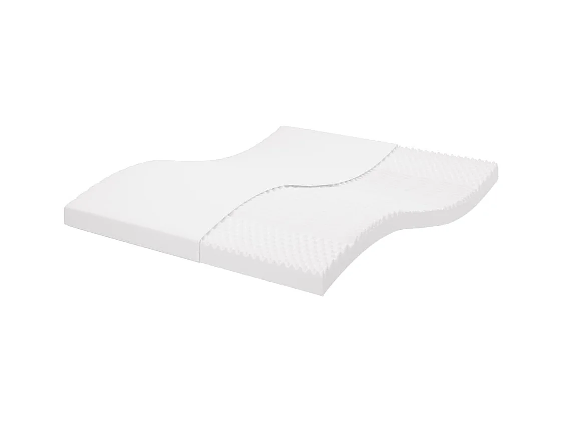Matelas en mousse blanc 160x200 cm 7 zones dureté 20 ILD