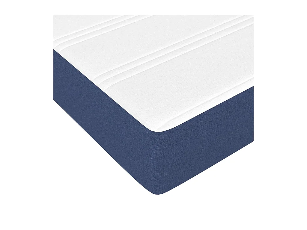 Matelas de lit à ressorts ensachés Bleu 100x200x20 cm Tissu