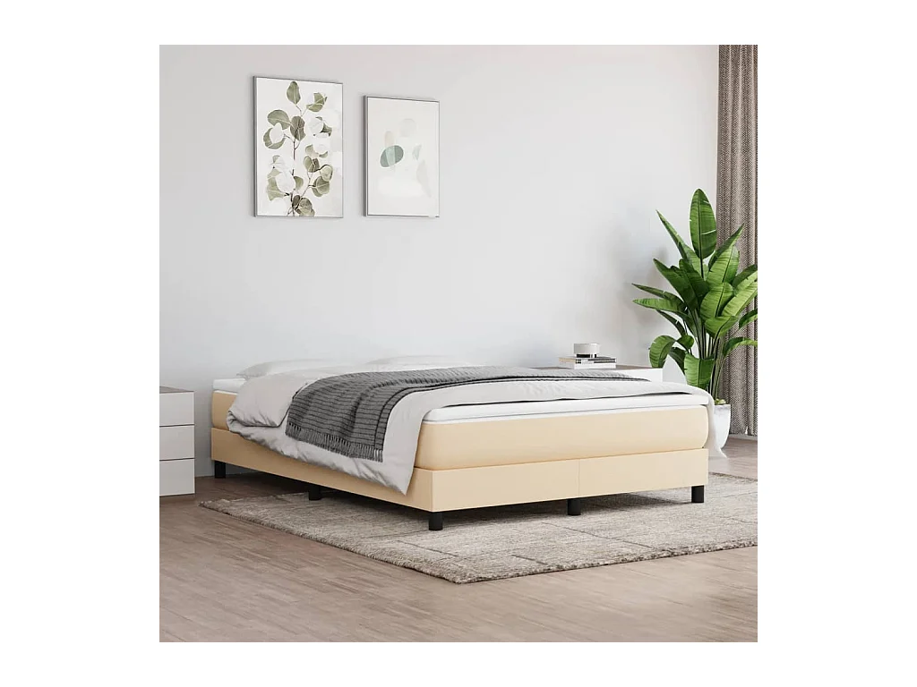Matelas de lit à ressorts ensachés Crème 140x200x20 cm Tissu