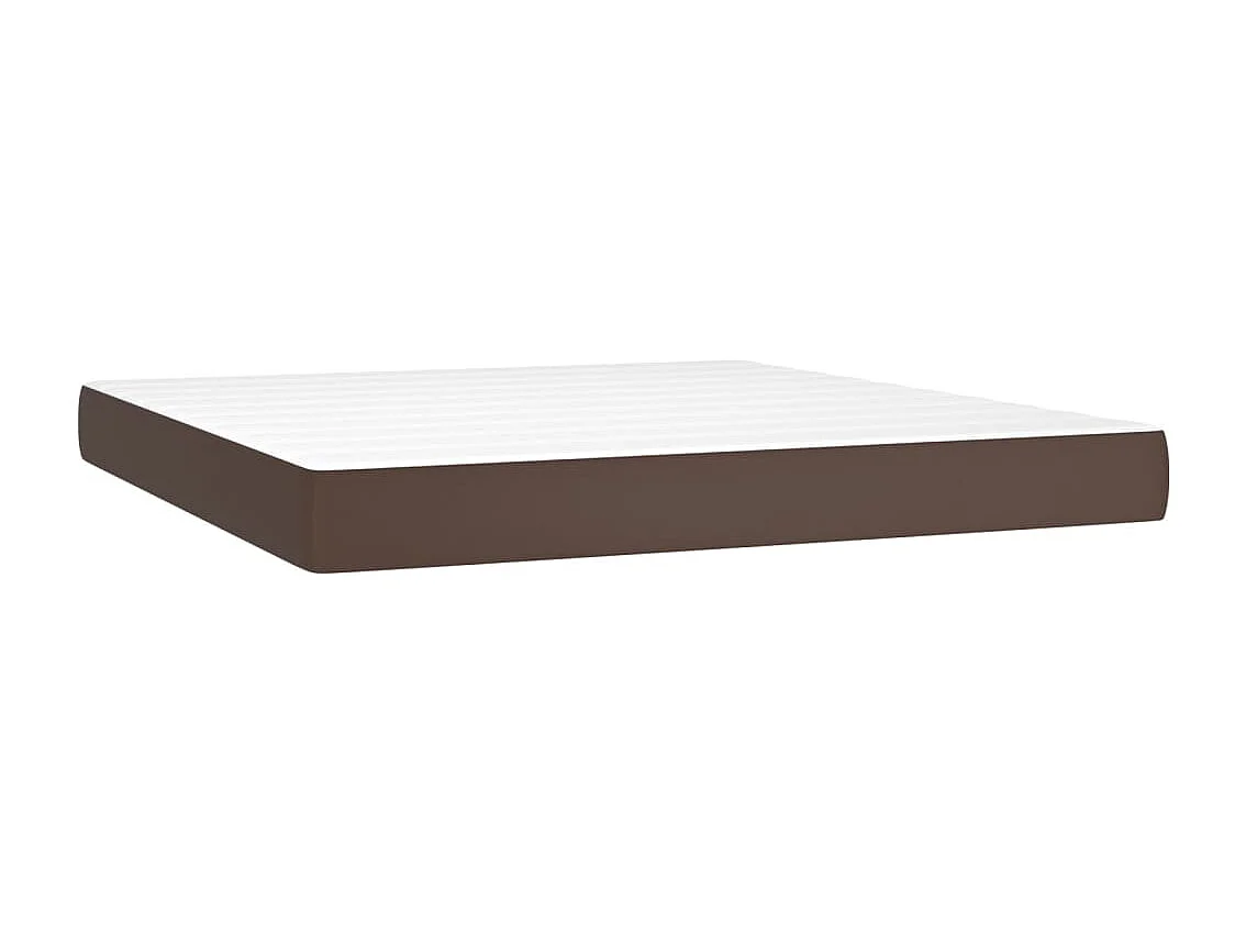 Matelas de lit à ressorts ensachés Marron 180x200x20 cm