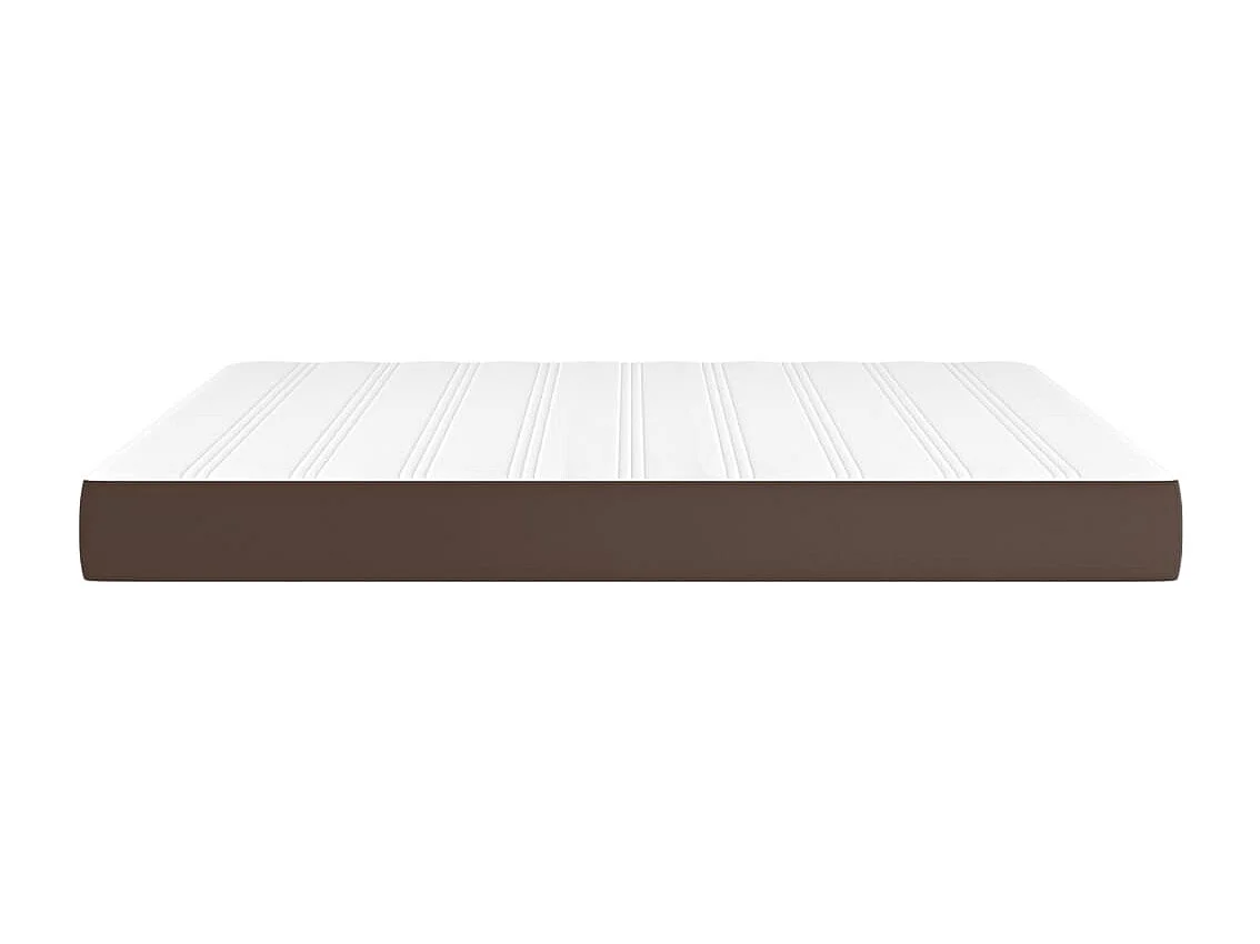 Matelas de lit à ressorts ensachés Marron 180x200x20 cm
