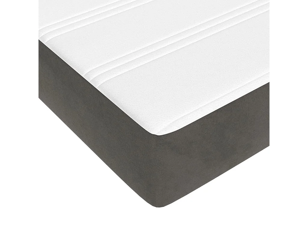 Materasso a molle insacchettate 120x220x20 cm in velluto