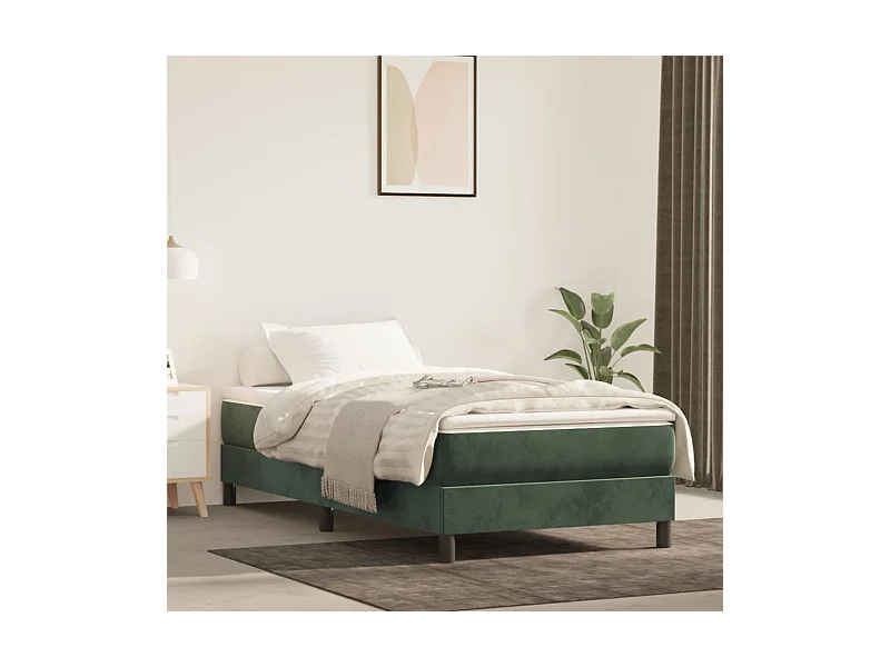 Materasso a molle insacchettate 80x220x20 cm in velluto