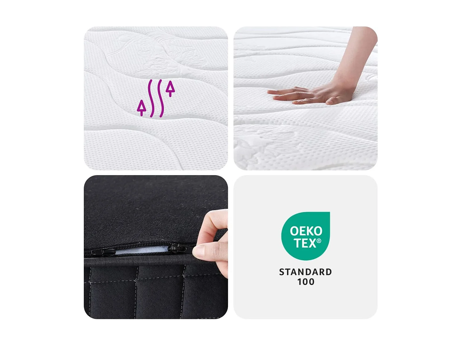 Colchão de molas Bonnell médio 160x200 cm