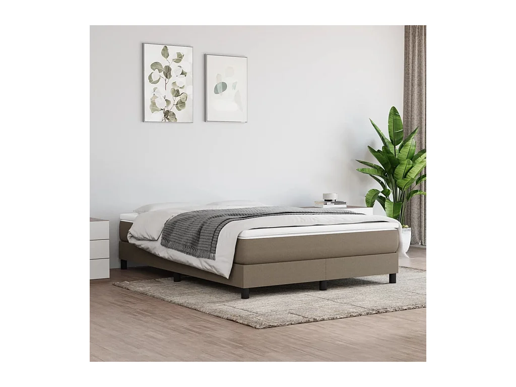 Matelas de lit à ressorts ensachés Taupe 140x190x20 cm Tissu