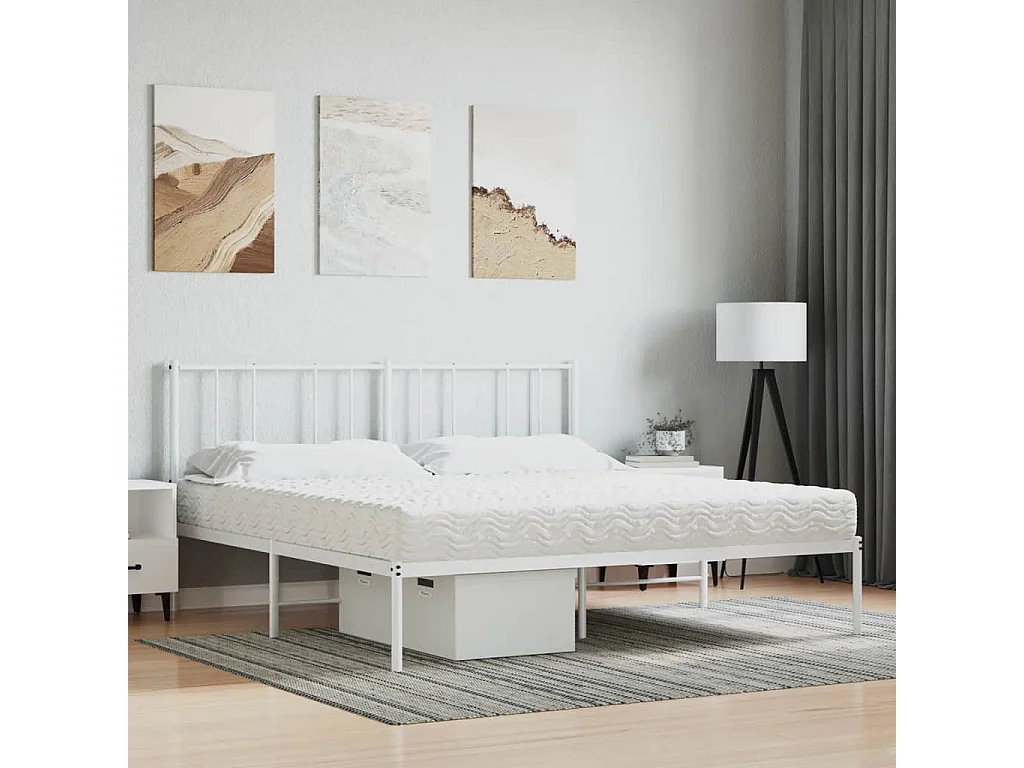 Colchón de espuma blanco 200x220 cm dureza H2 H3